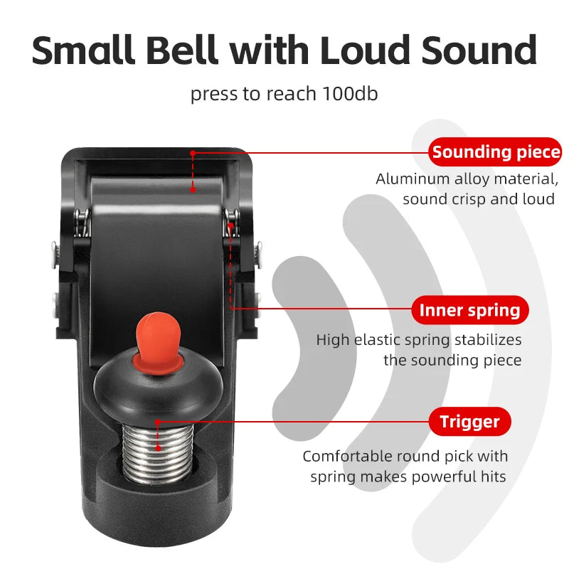 ROCKBROS Aluminum Bike Bell Compact Loud Bicycle Safety Horn