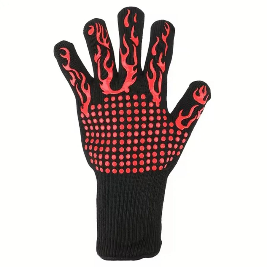 800°C Heat Resistant BBQ Gloves – Fireproof Oven & Grilling Mitts