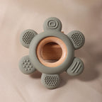 Baby Wooden Flower Teether Food Grade Silicone Toy