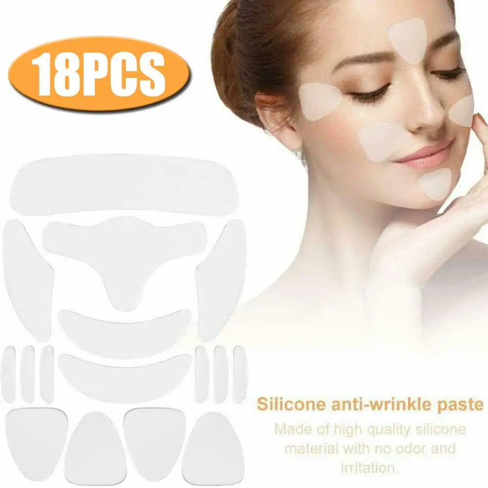 Reusable Silicone Anti Wrinkle Face Patches Neck Forehead Eye