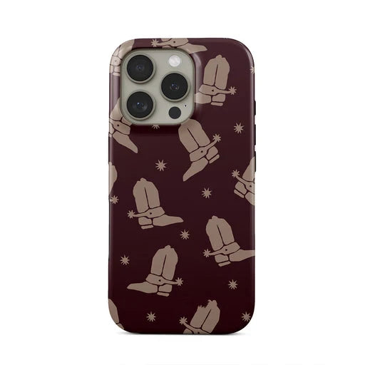 Luxury Blue Flower Double-Layer Case for iPhone 17 16 15 14 13 Pro Max