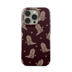 Luxury Blue Flower Double-Layer Case for iPhone 17 16 15 14 13 Pro Max