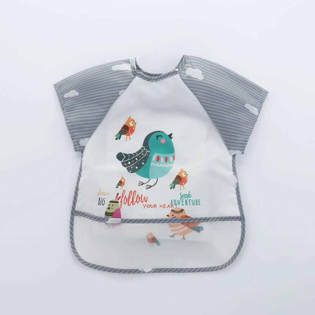 Baby Waterproof Long Sleeve Bib Smock Apron for Toddlers