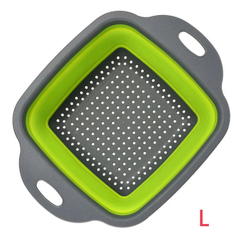 Collapsible Square Colander Silicone Strainer