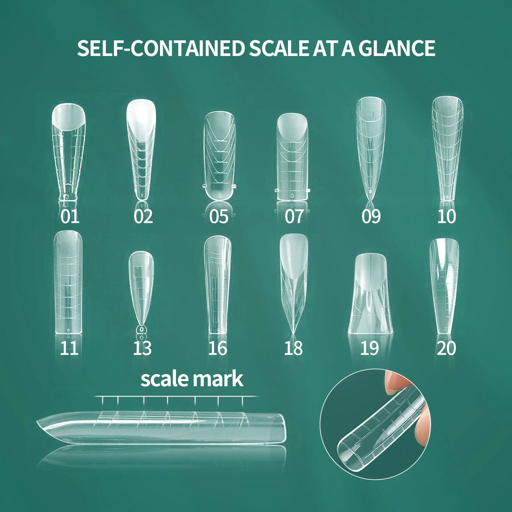Nailpop Dual Forms Reusable Nail Extension Molds with Scale Design