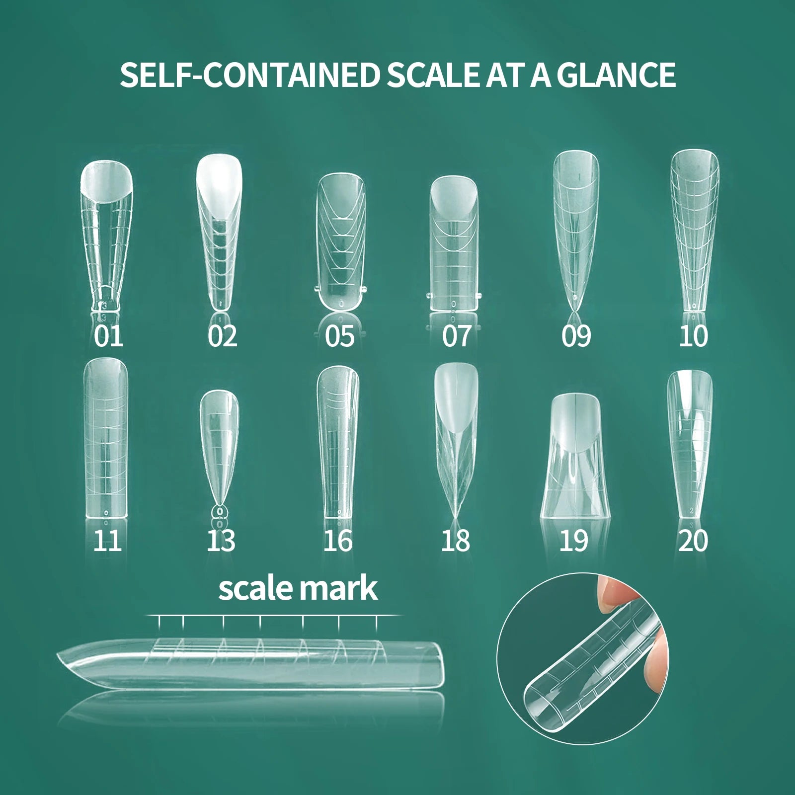 Nailpop Dual Forms Reusable Nail Extension Molds with Scale Design