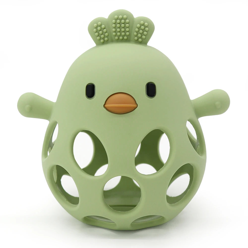 Cartoon Chick Silicone Baby Teether BPA Free Toy