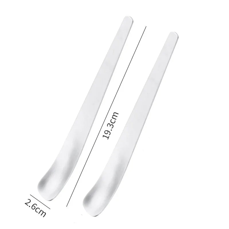 Flat Stainless Steel Coffee Spoon Set Tea Stirrer Dessert Spoons