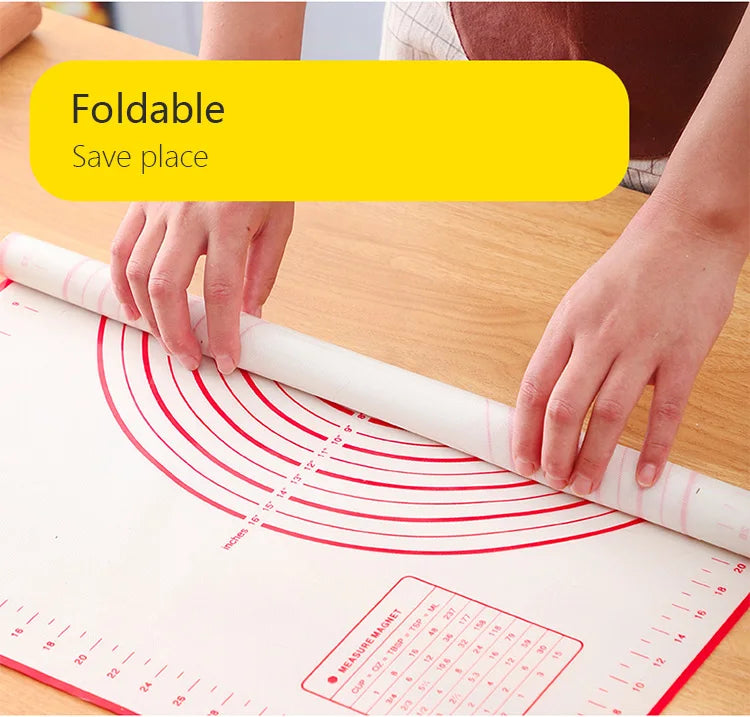 UNTIOR Silicone Baking Mat Non-Stick Dough Kneading & Pizza Rolling Pad