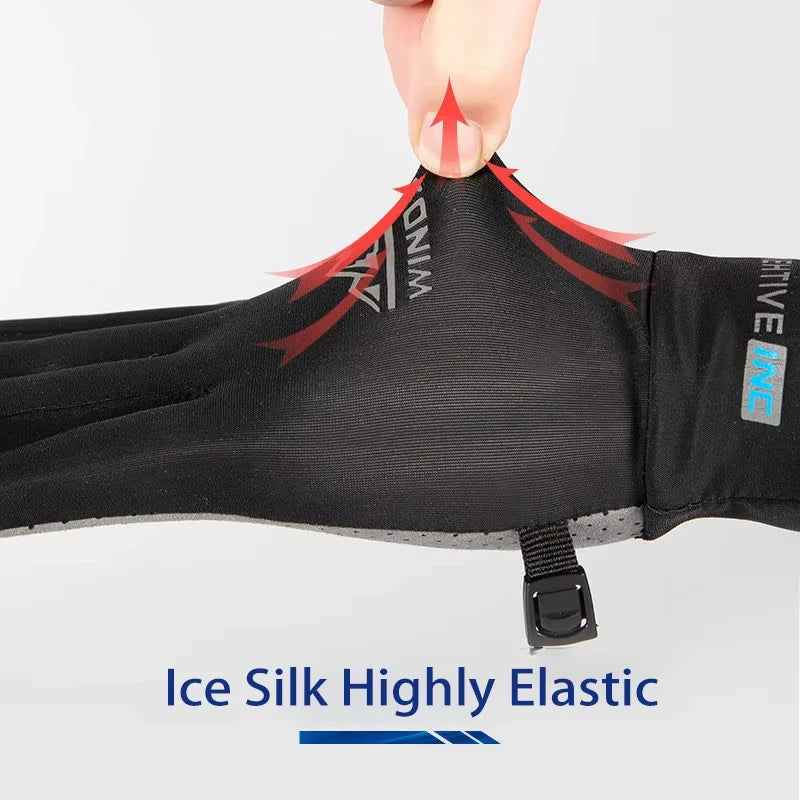 Ice Silk Sun Protection Gloves Anti Slip Fishing Cycling Kayak UV