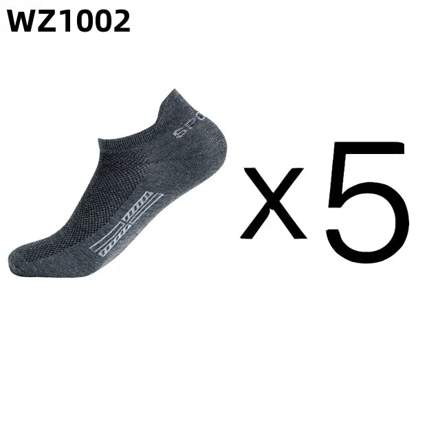 5 Pairs Men Cotton Ankle Socks Breathable Sports Mesh Summer Thin UK
