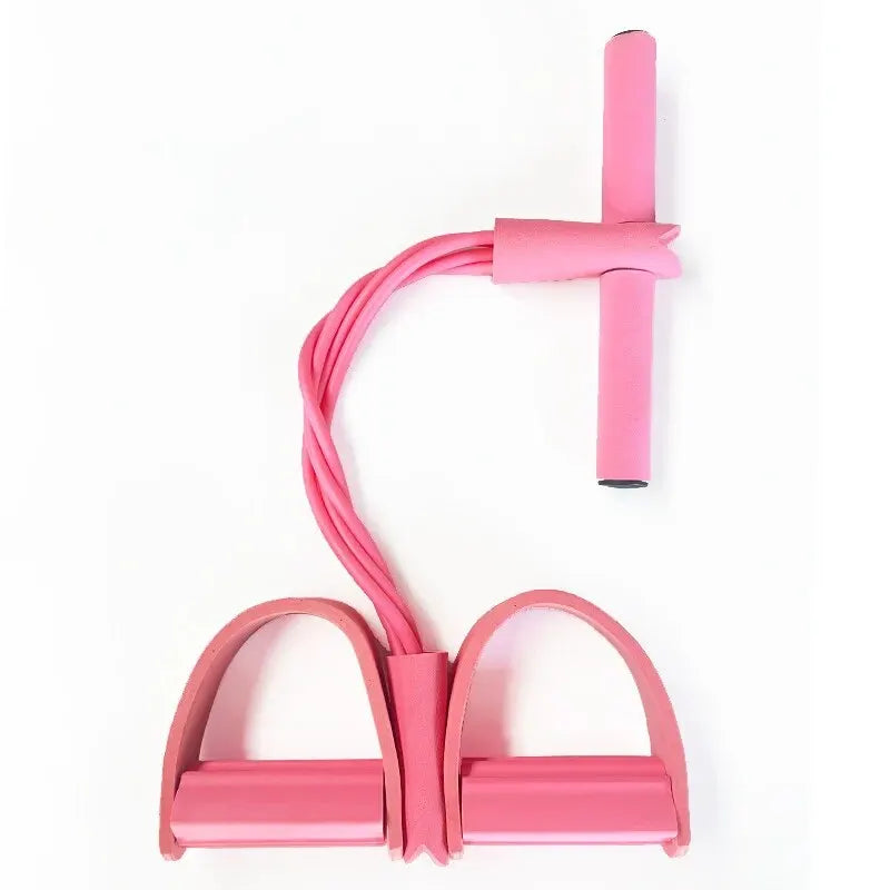 Pedal Resistance Bands 4 Tube Fitness Tensioner for Home Workout