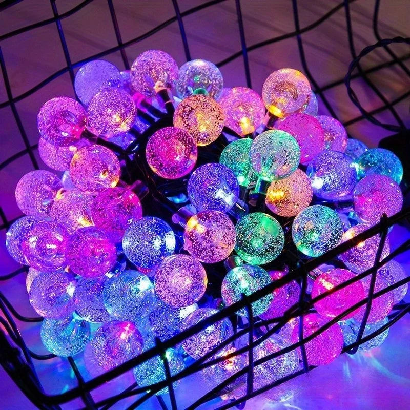 LED Bubble Ball Fairy Lights USB Outdoor String Light