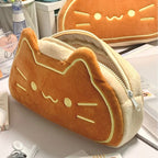 INS Style Cartoon Pencil Case Cute Plush Cat Pen Bag