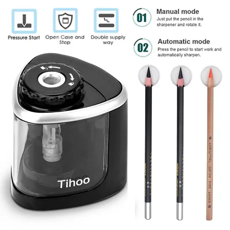 Electric Auto Pencil Sharpener Helical Blade Sharpener for Students
