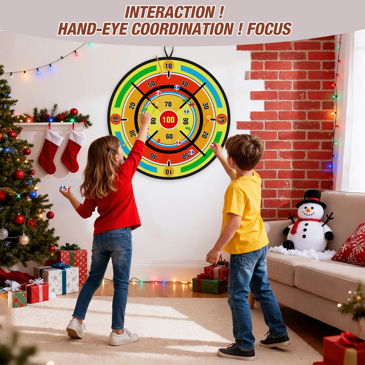 Kids Bow and Arrow Set – LED Archery Toy with Dart Board