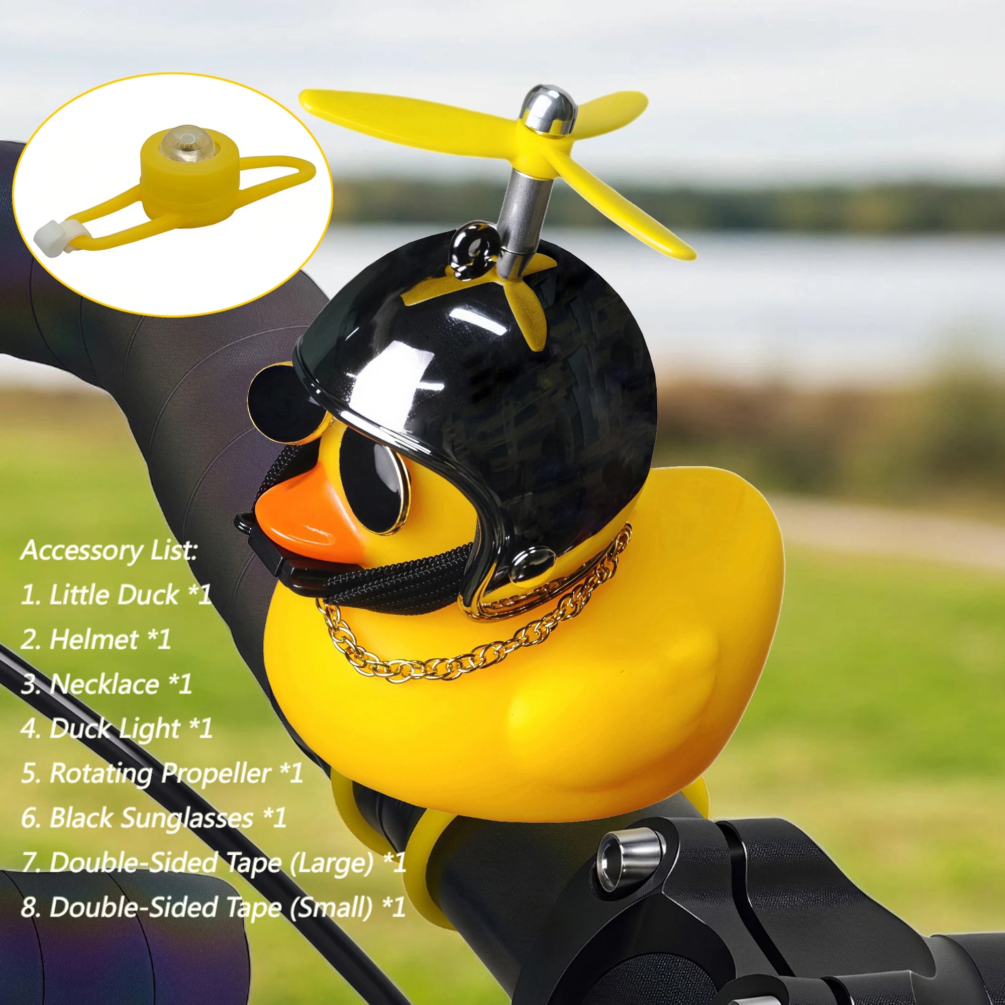 Yellow Duck Bicycle Bell Cute Cartoon Duck Bike Light Accessory