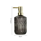 400ML Clear Glass Soap Dispenser Refillable Hand Wash & Sanitizer Bottle