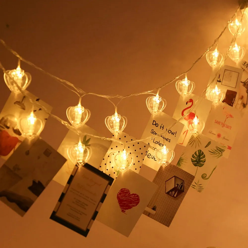 Heart Clip Fairy Lights LED String Wedding Decor