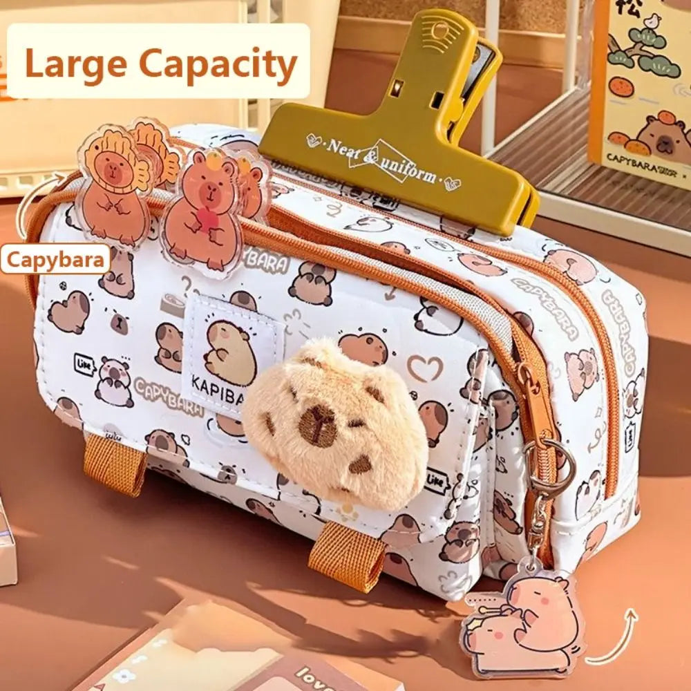 INS Capybara 4-Layer Large Pen Bag Pencil Case