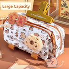 INS Capybara 4-Layer Large Pen Bag Pencil Case