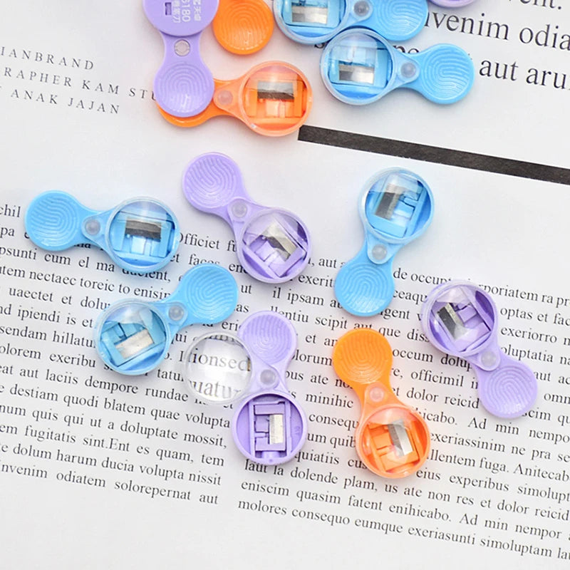 2PCS Mini 2mm Lead Sharpener with Magnifying Glass