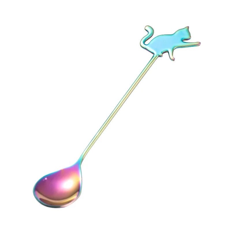 Cute Cat Coffee Spoon 304 Stainless Steel – Dessert & Ice Cream Spoon