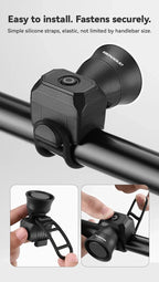 Electric Bike Horn USB Rechargeable Waterproof MTB Loud Safety Alarm
