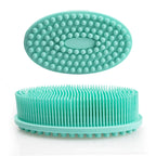 Baby Double-Sided Bath Brush Soft Silicone Hair & Body Brush