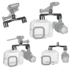 Dual Bike Computer Camera Mount Aluminum GoPro GPS Handlebar Bracket