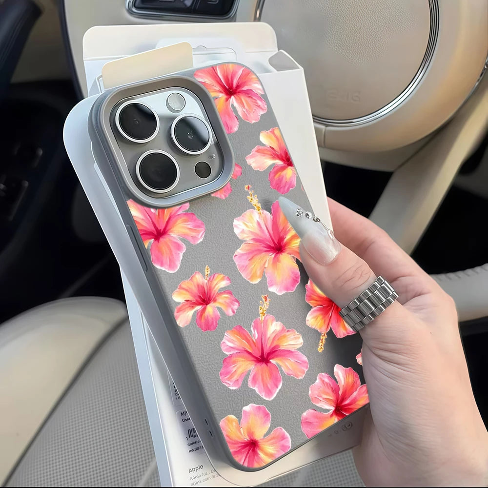 Bright Colorful Flower Case for iPhone 17 16 15 14 13 12 Pro Max Cover
