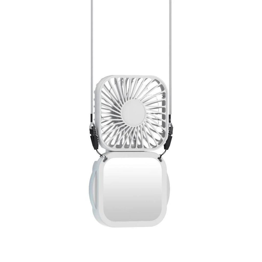 Handheld Mini Fan with Mirror UK 500mAh USB Rechargeable Fan