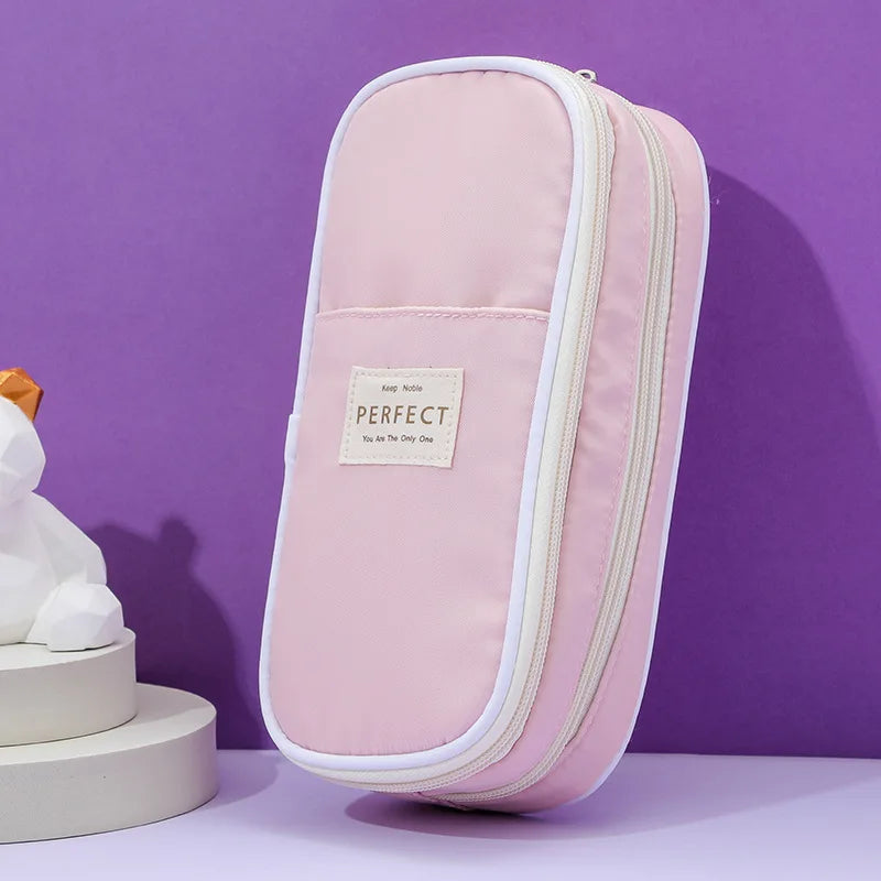 Multi-Layer Pencil Case Large Capacity Macaron Stationery Box