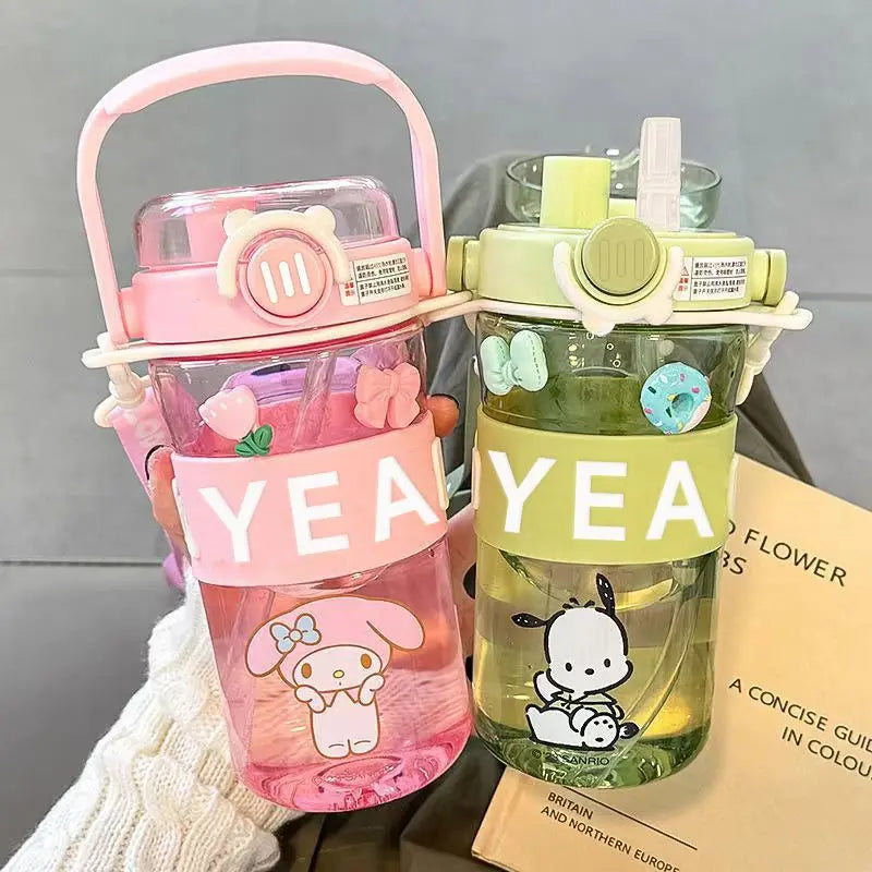 Kuromi Kawaii Kids Water Bottle Large Capacity Cup