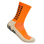 Men Non Slip Grip Football Socks Mid Calf Anti Slip Sports Running