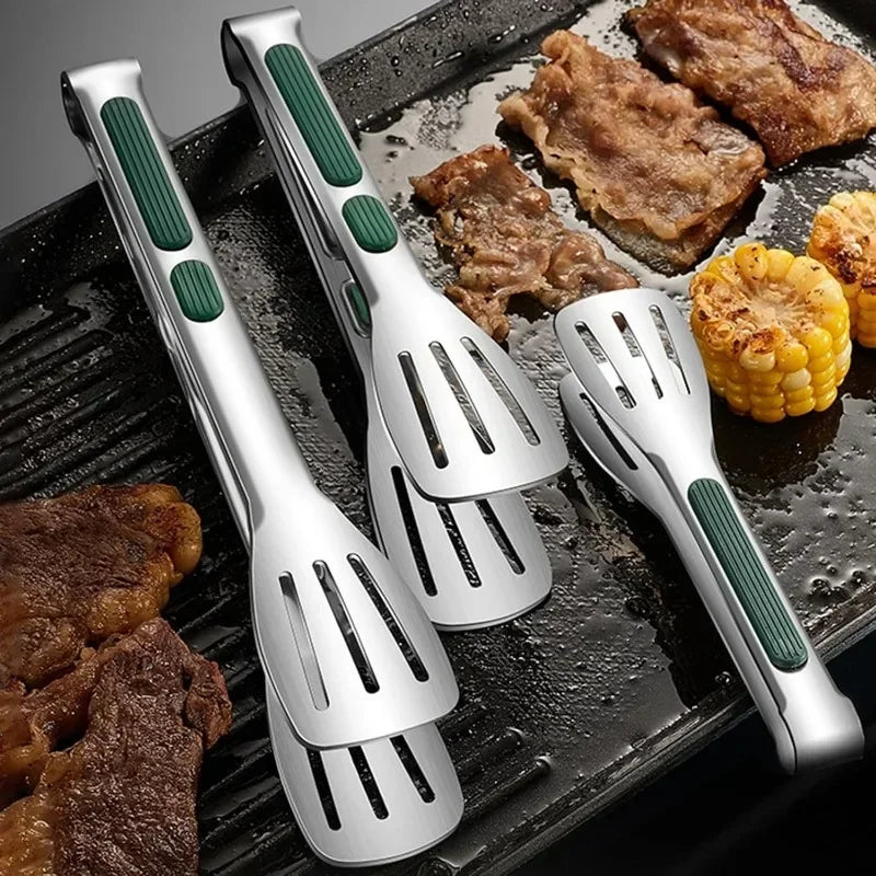 Stainless Steel Kitchen Tongs – Heat Resistant BBQ & Food Clip Tool