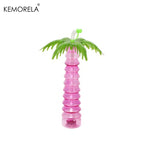 Tropical Theme Plastic Cup Pineapple & Coconut Tree Bottle with Straw