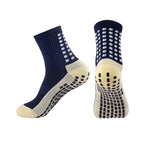 Men Non Slip Grip Football Socks Mid Calf Anti Slip Sports Running