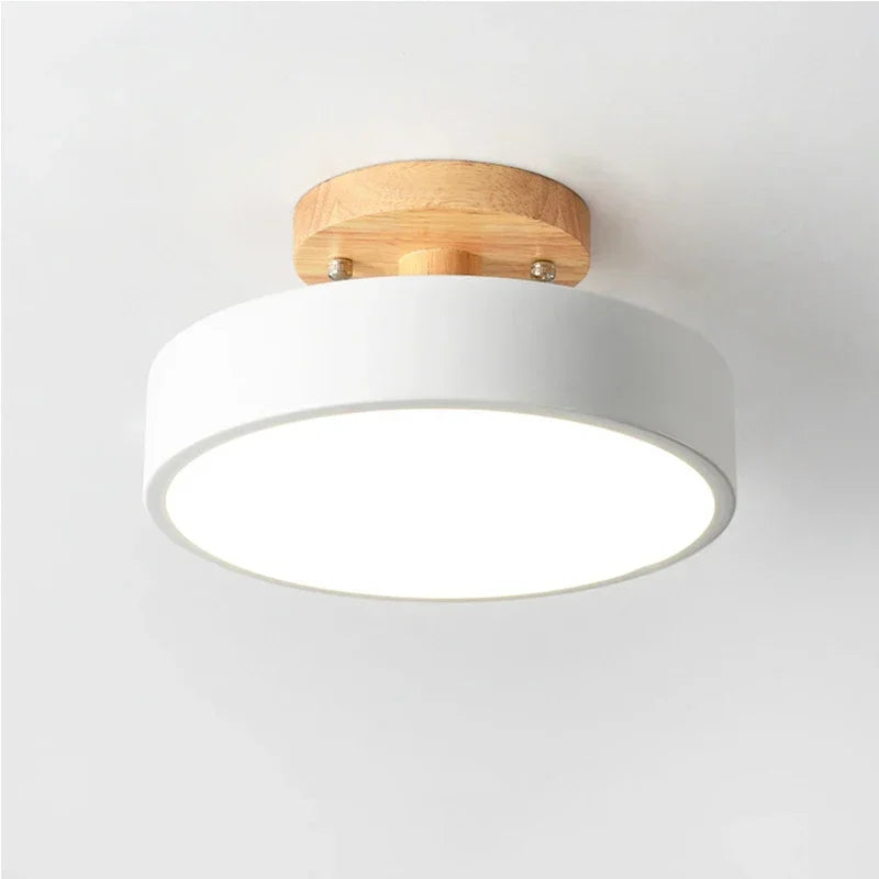 Nordic Wood Ceiling Lamp for Hallway & Bedroom Décor