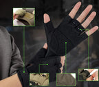 Fingerless Tactical Gloves Padded Breathable MTB Climbing Gloves
