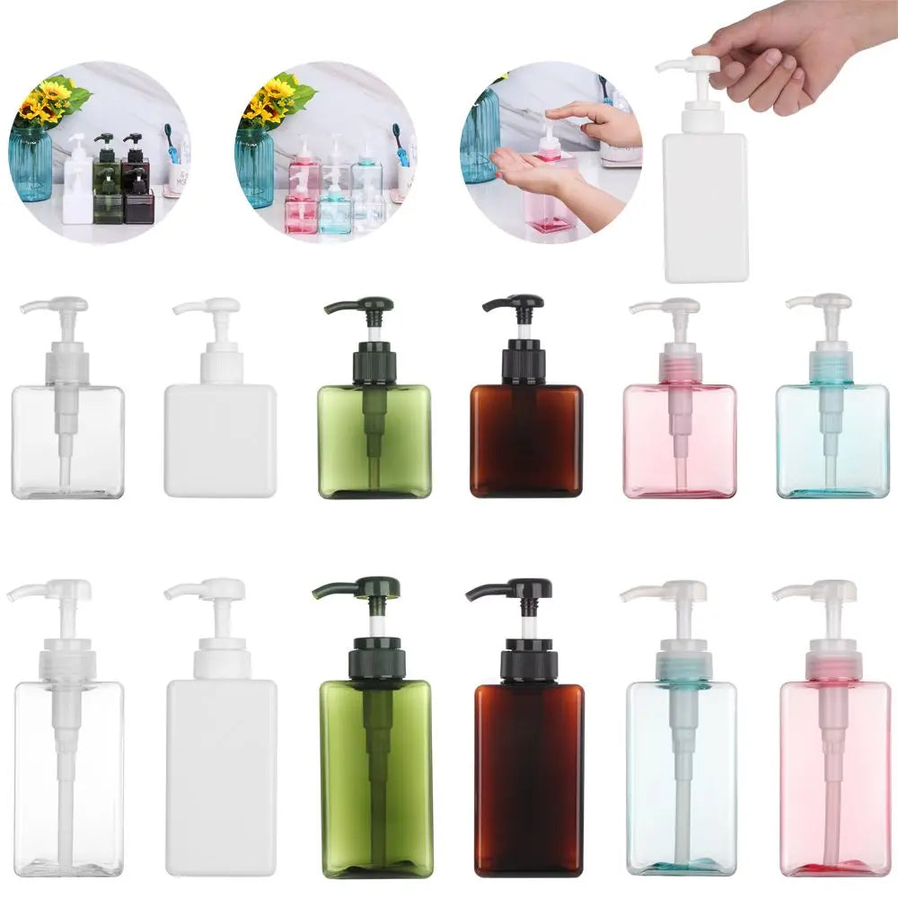 650ML Square Soap Dispenser Clear Liquid Shampoo & Lotion Pump Bottle Secondary image