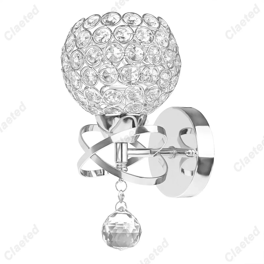 European Crystal Wall Lamp Elegant Bedside Sconce