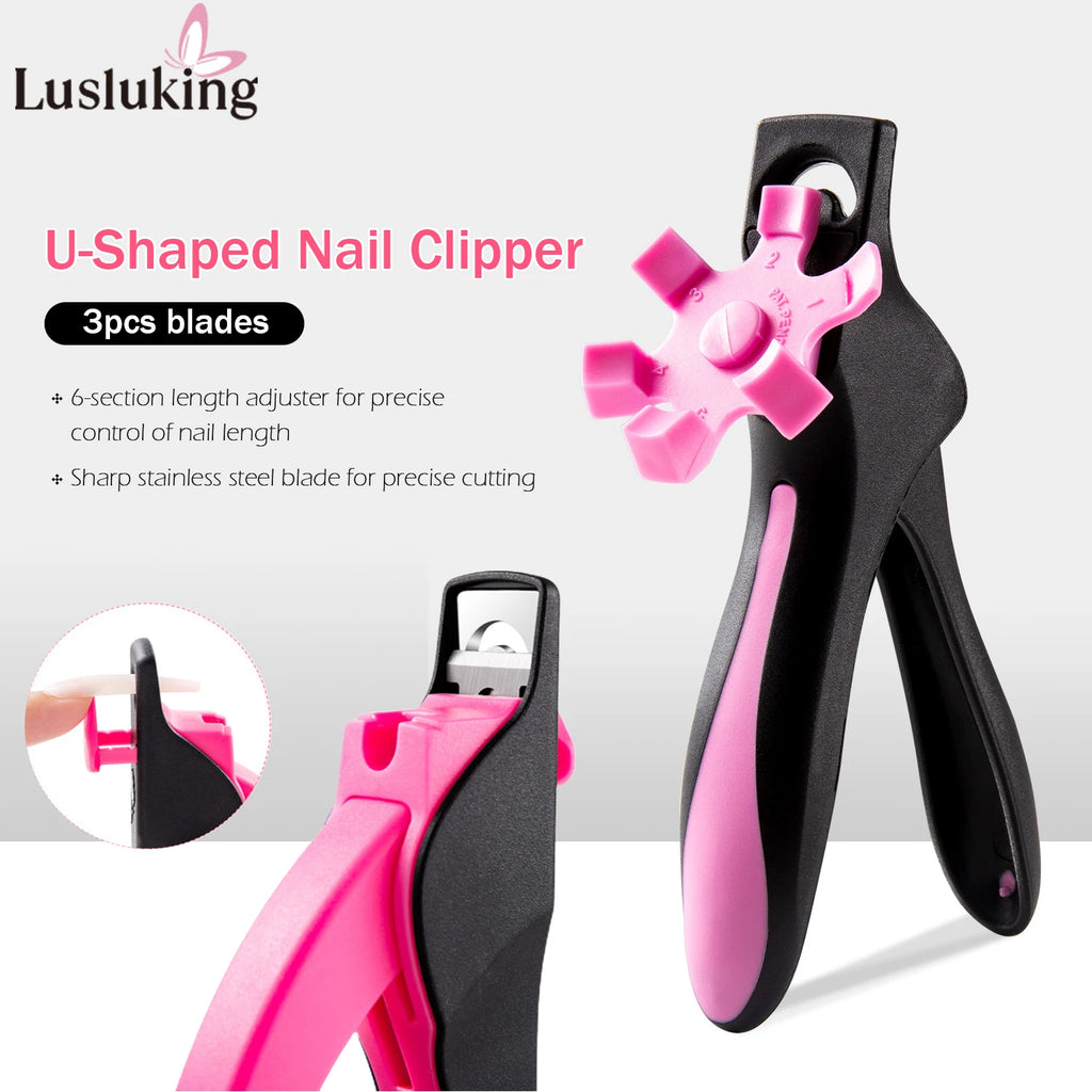 U-Shaped False Nail Scissors Acrylic Nail Tip Cutter Trimmer Tool