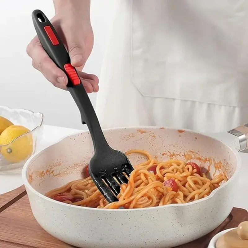 Silicone Flexible Fork Heat Resistant Cooking & Noodle Fork Tool Secondary image