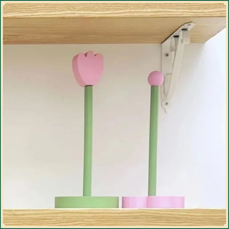 Tulip Wood Paper Towel Holder
