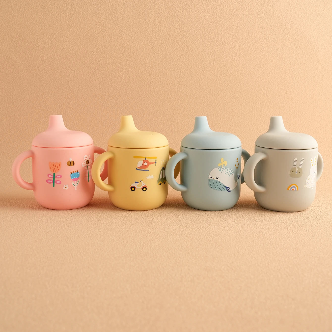 Cartoon Silicone Baby Feeding Cup Leakproof Training Cup Secondary image