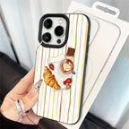 Fresh Lemon Stripe Soft Case for iPhone 17 16 15 14 13 Pro Max Cover