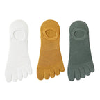 Men’s Toe Socks Breathable Anti Sweat Casual Finger Socks 3 Pairs