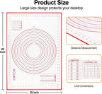 UNTIOR Silicone Baking Mat Non-Stick Dough Kneading & Pizza Rolling Pad