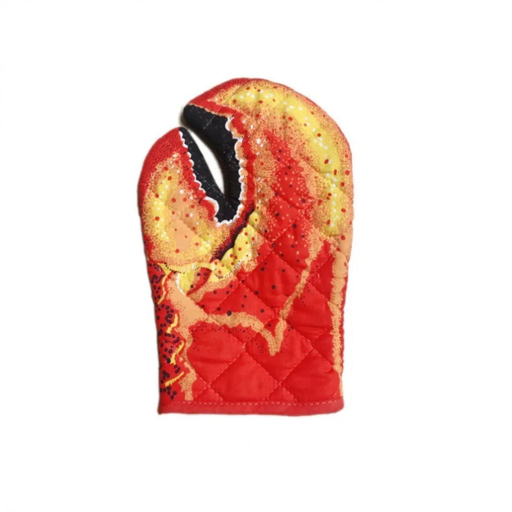 Lobster Claw Oven Mitts – Long Heat-Resistant Cotton Baking Gloves